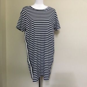 3/$15 JUNK FOOD navy stripe Party USA t-shirt dress XL
